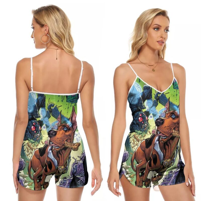 Scooby Doo Apocalypse Funny Cartoon Movie 3D Designed For Scooby Doo Fans Scooby Doo Lovers V-neck Romper Jumpsuit RJ00711