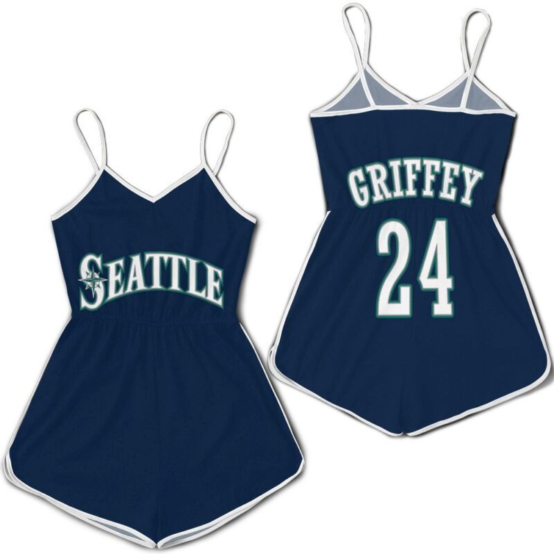 Seattle Mariners 24 Griffey Jersey Inspired Romper RJ02185