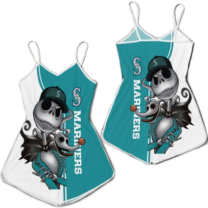 Seattle Mariners Jack Skellington And Zero Romper RJ03324