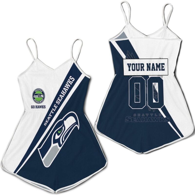 Seattle Seahawks 3d Benas Jr Personalized Romper RJ02101