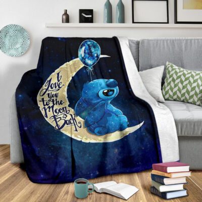 Sittch Cartoon Blanket Lilo And Stitch Sherpa Fleece Blanket Stitch I Love You To The Moon And Back H1006 3