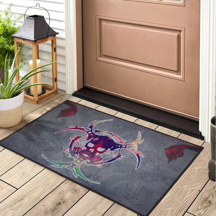 Skull Door Mat – Demon Death Skull Skeleton Sign Door Mat Welcome Mat ...