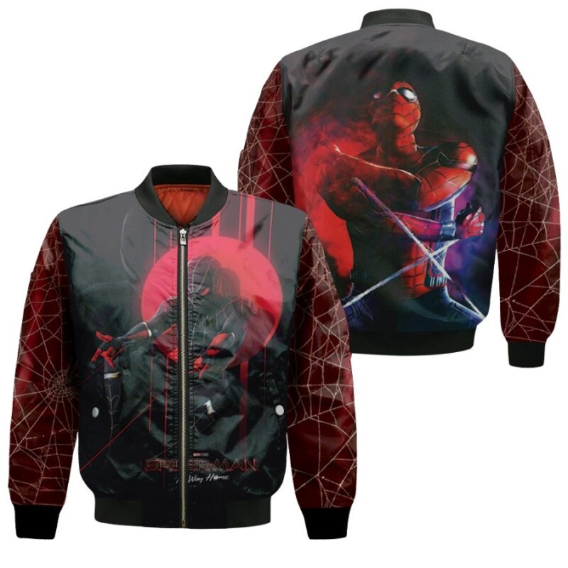 Spider Man No Way Home Superhero Growing Up Gift For Spider Man Fans Bomber Jacket BJ01078