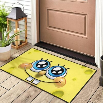 Spongebob smile funny Door Mats Welcome Mat 2