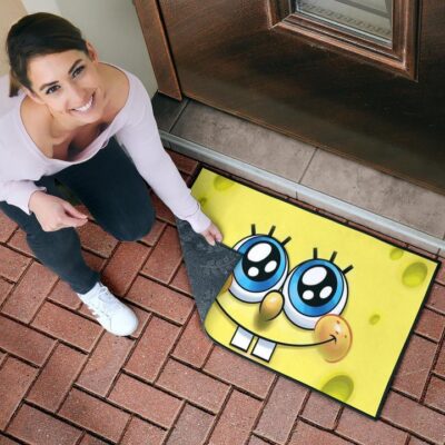 Spongebob smile funny Door Mats Welcome Mat 4