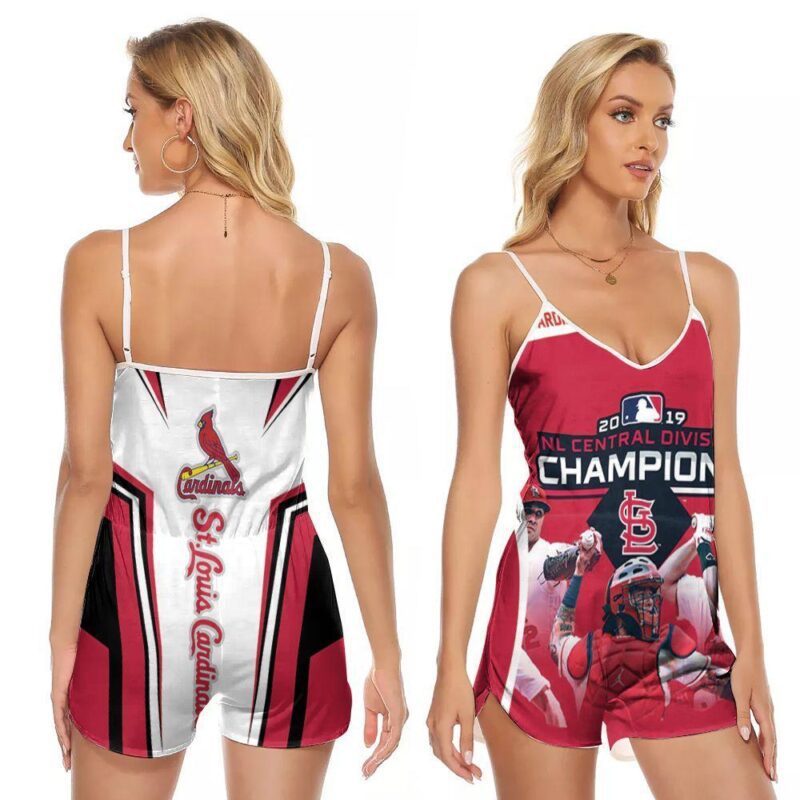 St Louis Cardinals NL Central Division Champions Legends MLB Baseball Team Gift For Cardinals Fans 1 V-neck Romper Jumpsuit RJ00608