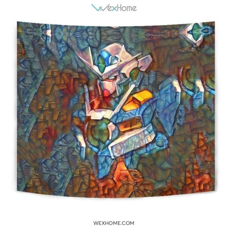 Stained Gundam Wall Anime Tapestry 1