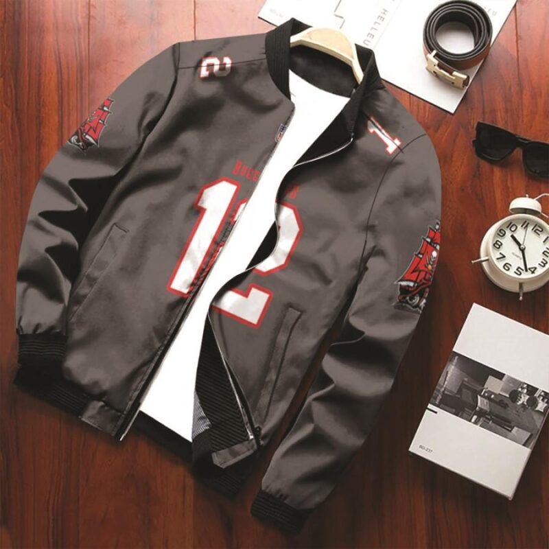 Tampa Bay Buccaneers Tom Brady Pewter Alternate Game Jersey Style Gift for Buccaneers Fans Bomber Jacket BJ00535