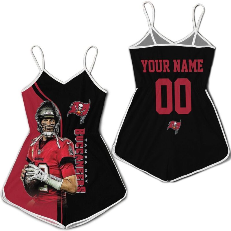 Tampa Bay Buccaneers Tom Brady Posture Legend For Fans 3D Printed Personalized Romper RJ03040