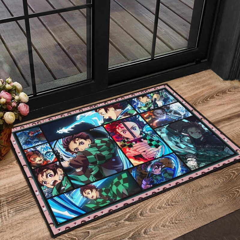 Tanjiro Kamado Demon Slayer Door Mat Anime Home Decor Custom For Fans Welcome Mat 1