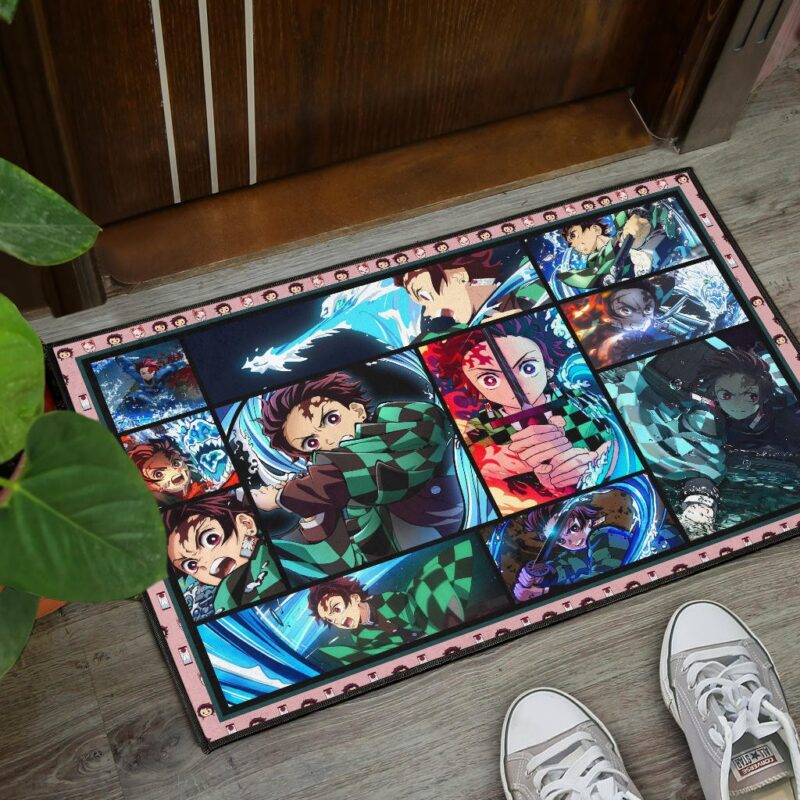 Tanjiro Kamado Demon Slayer Door Mat Anime Home Decor Custom For Fans Welcome Mat 3