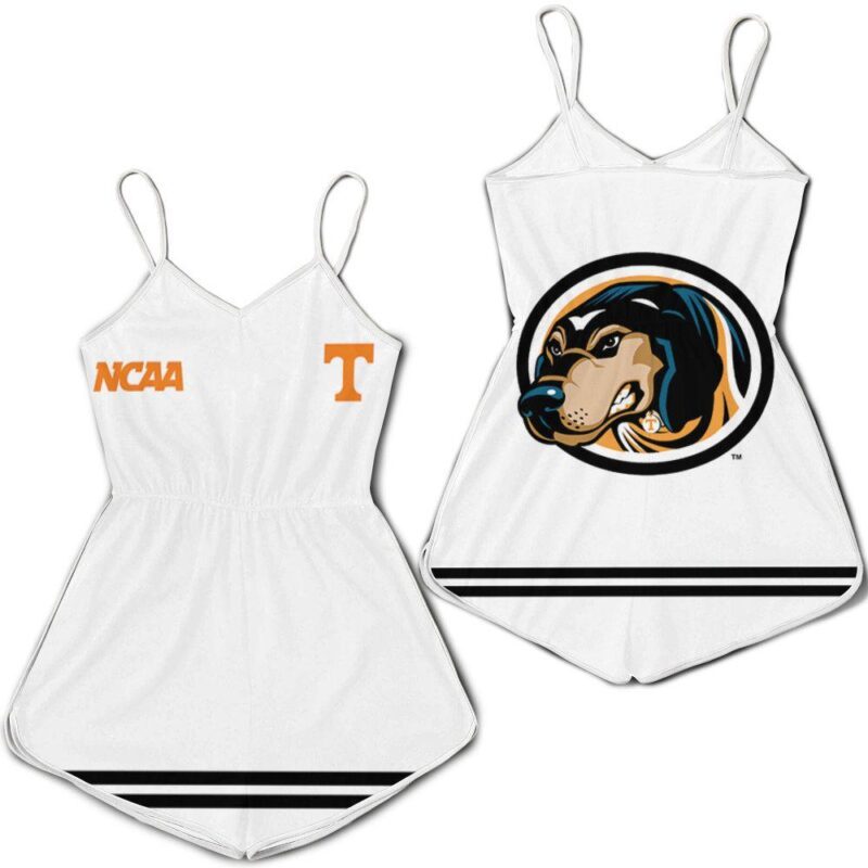 Tennessee Volunteers Ncaa Classic White With Mascot Logo Gift For Tennessee Volunteers Fans Romper Jumpsuit RJ05522