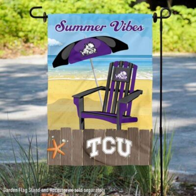 Texas Christian Horned Frogs Summer Vibes Decorative Garden Flag GF00820