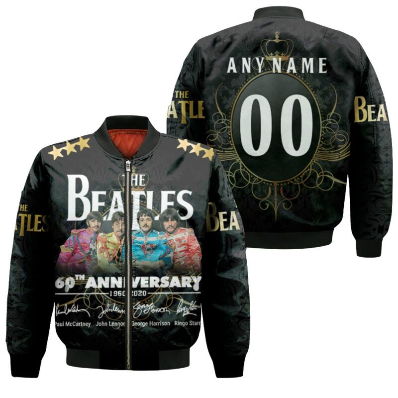 The Beatles 60th Anniversary 1960 2020 Legend Rock Band Members Signed Gift With Custom Name Number For The Beatles Fans Bomber Jacket BJ00834