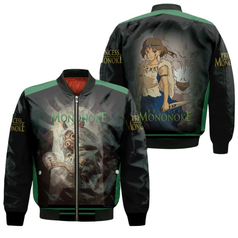 The Beautiful Princess Mononoke San Behind The Mask Gift For Mononoke Hime Fans Bomber Jacket BJ01447