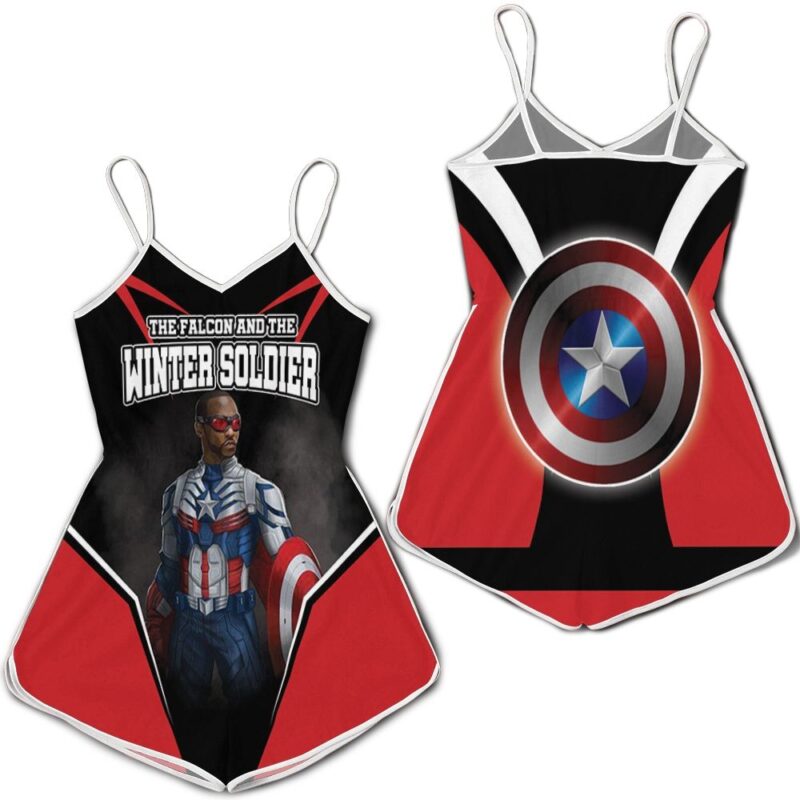 The Falcon New Captain America Wielding Shield Romper RJ04748