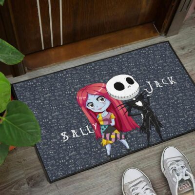 The Nightmare Before Christmas Cartoon Door Mat Cartoon Cute Sally And Jack Skellington Door Mat Welcome Mat 3