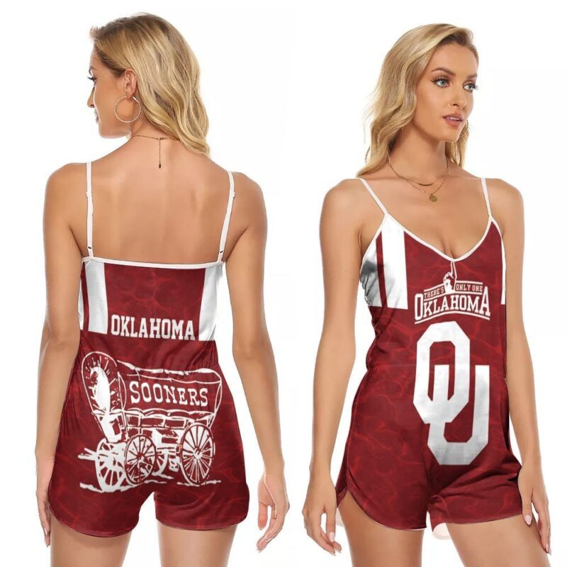 There is only one oklahoma sooners ncaa 3d designed for oklahoma sooners fan V-neck Romper Jumpsuit RJ00666