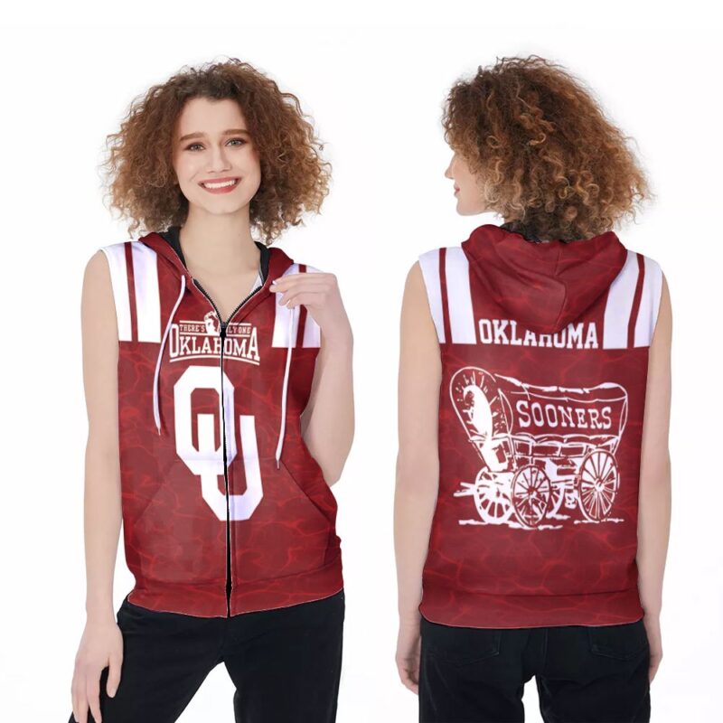 There is only one oklahoma sooners ncaa 3d designed for oklahoma sooners fan Zip Sleeveless Hoodie ZSH1421