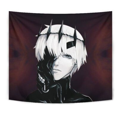 Tokyo Ghoul Anime Tapestry - Hansome King Ken Kaneki Black Diamond Crown Tapestry Wall Hanging