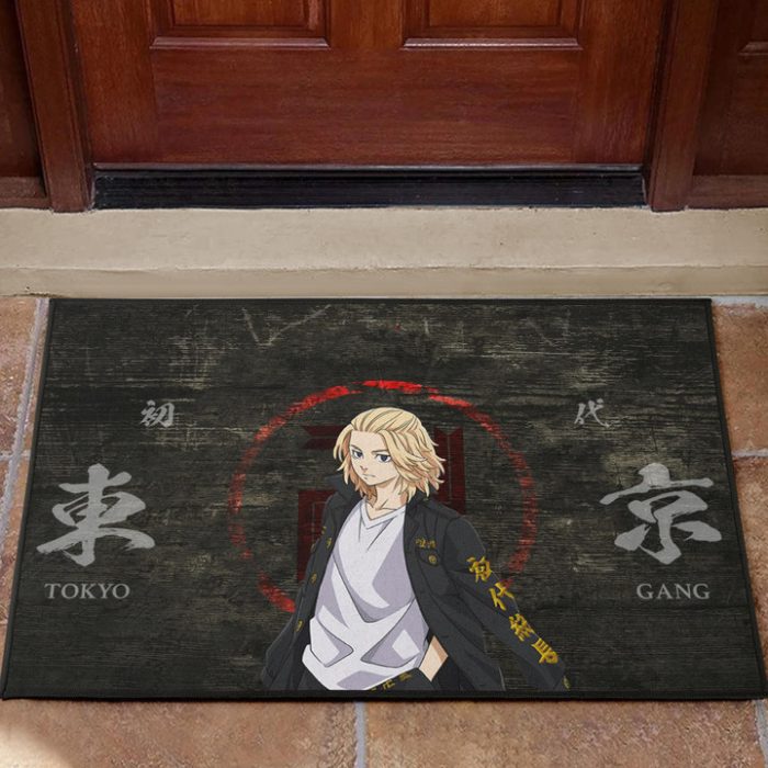 Tokyo Revengers Anime Cool Mikey Gang Kanji Text Door Mat Welcome Mat ...