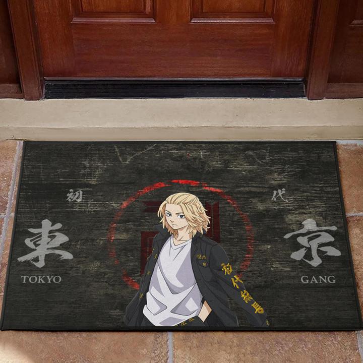 Tokyo Revengers Anime Cool Mikey Gang Kanji Text Door Mat Welcome Mat 