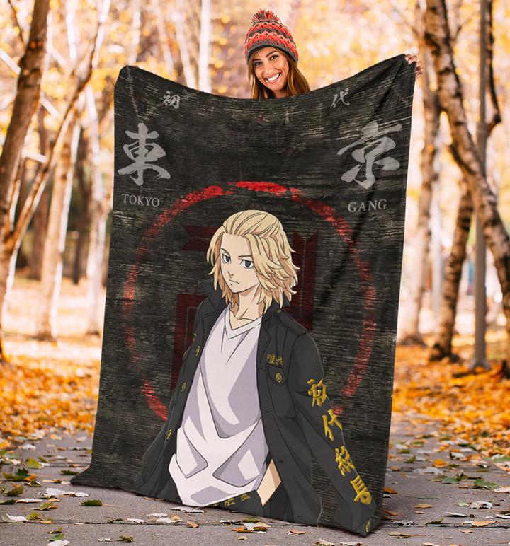 Tokyo Revengers Anime Cool Mikey Gang Kanji Text Fleece Blanket – Let ...