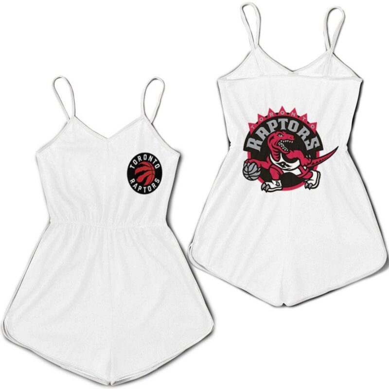 Toronto Raptors Basketball Classic Mascot Logo Gift For Raptors Fans White Romper RJ01712