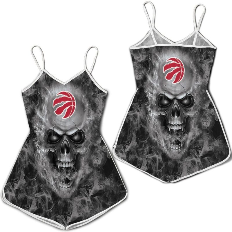 Toronto Raptors Nba Fans Skull Romper RJ03060