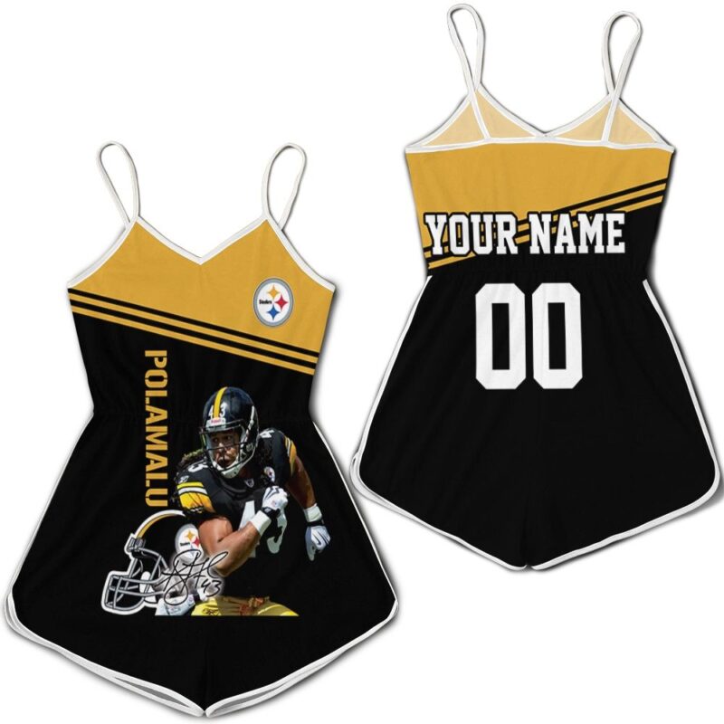 Troy Polamalu Pittsburgh Steelers Legend Signed 3D Personalized Romper RJ03180