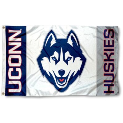 UCONN Huskies White 3x5ft Wall Flag Banner Flag Outdoor Flag BF307