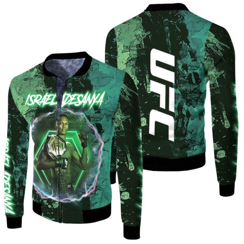 UFC Unrivalled Warrior Israel Adesanya The Last Stylebender designed gift for Israel Adesanya Fans Fleece Bomber Jacket