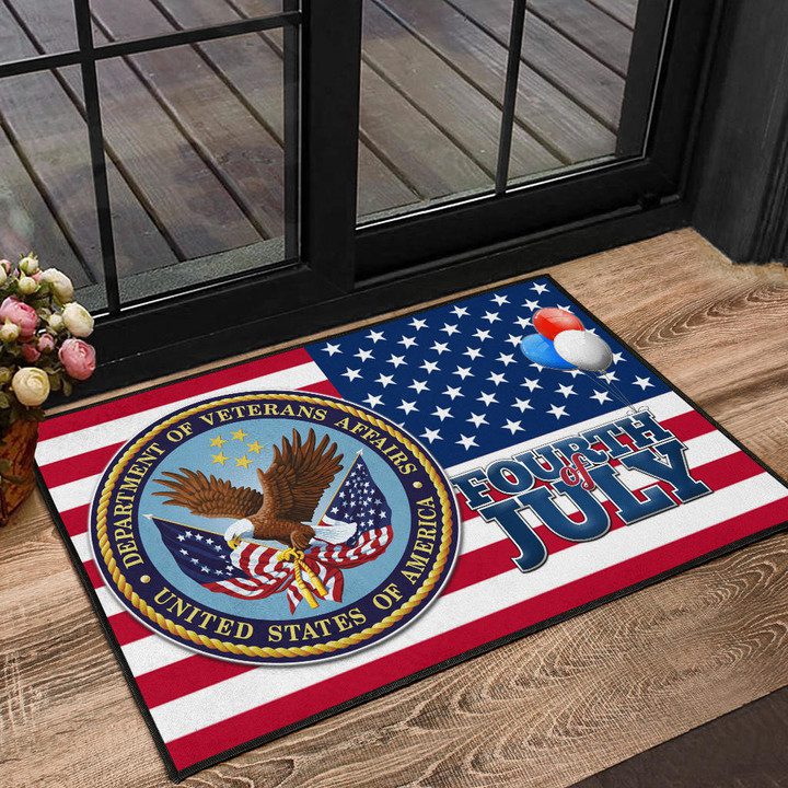 US Independence Day Bald Eagle Veteran Affairs Fourth Of July Door Mat ...