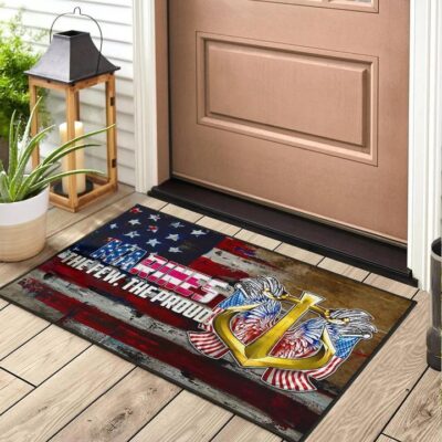 US Independence Day Marines Golden Ancor The Few The Proud Door Mat Welcome Mat 2