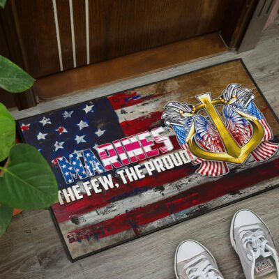 US Independence Day Marines Golden Ancor The Few The Proud Door Mat Welcome Mat 3