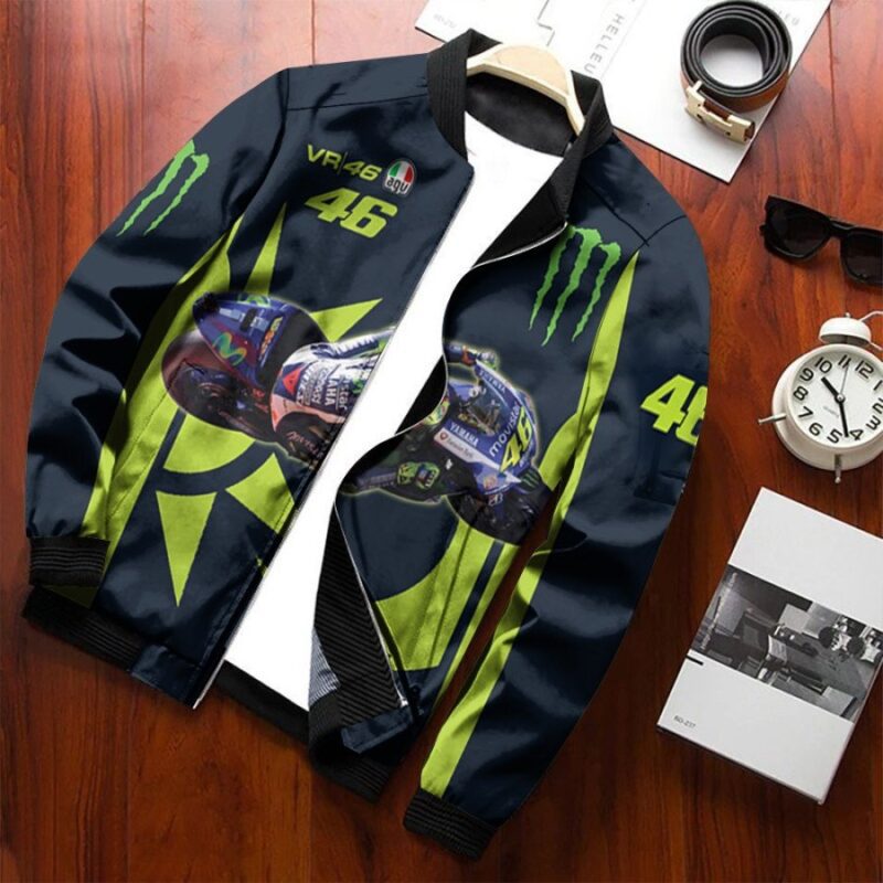 Valentino Rossi 46 Monster Energy Racing Team Bomber Jacket Gift for Valentino Rossi fans BJ03579