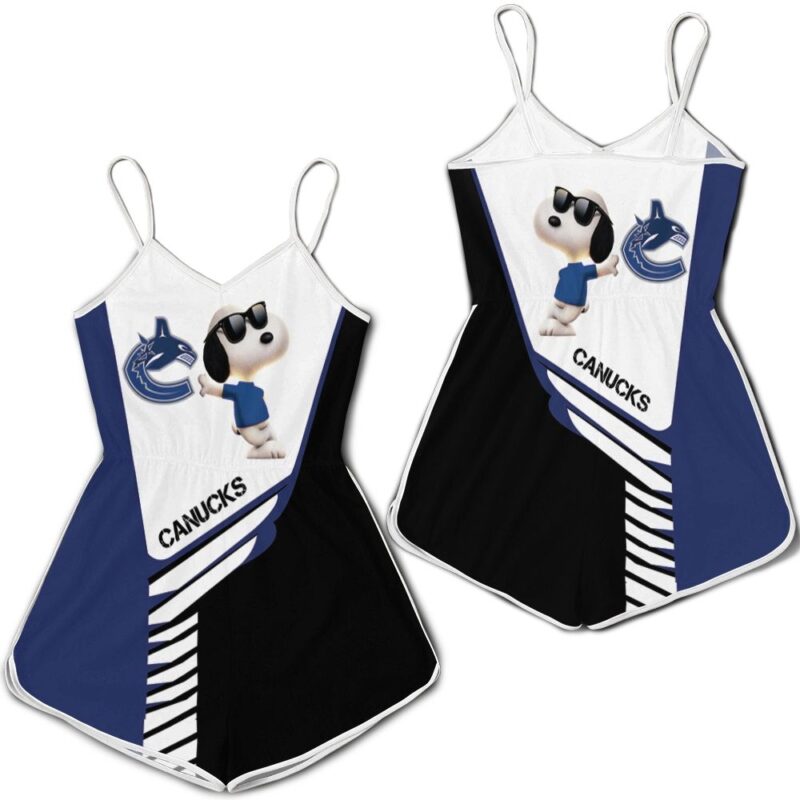 Vancouver Canucks Snoopy For Fans 3D Romper RJ02797