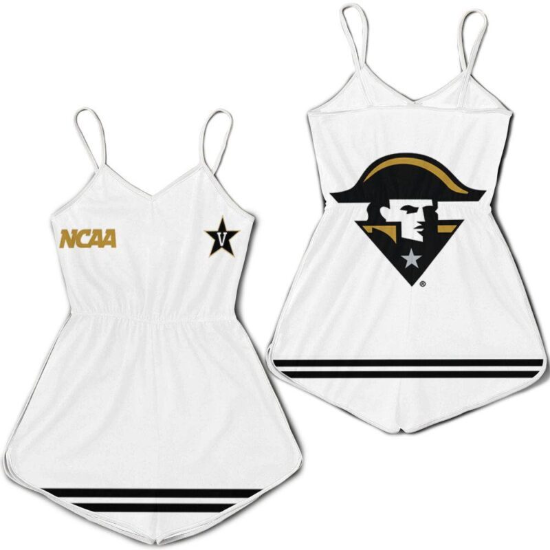 Vanderbilt Commodores Ncaa Classic White With Mascot Logo Gift For Vanderbilt Commodores Fans Romper Jumpsuit RJ05534