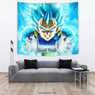 Vegeta Blue Hair Tapestry Dragon Ball Fan Gift Idea 3