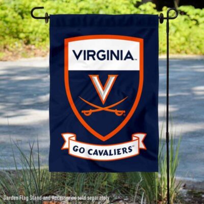 Virginia Cavaliers Go Cavaliers Shield Garden Flag GF01251