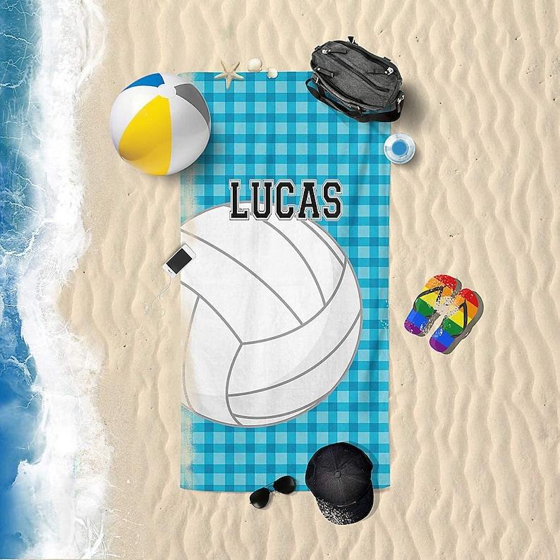 Volleyball Beach Towel, Personalized Beach Towel for Adult, Custom ...