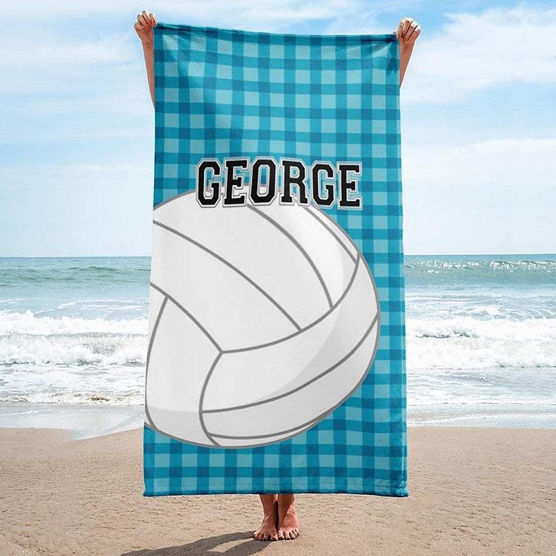 Volleyball Beach Towel, Personalized Beach Towel for Adult, Custom ...