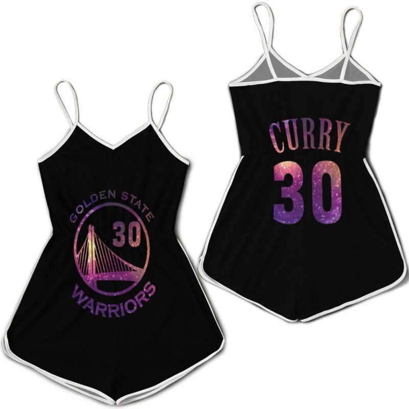 Warriors Stephen Curry Iridescent Black Jersey Romper RJ01997