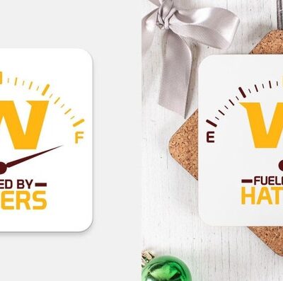 Washington Football Team "Fueled By Haters" NFL Cork Back Coaster (Set of 4)