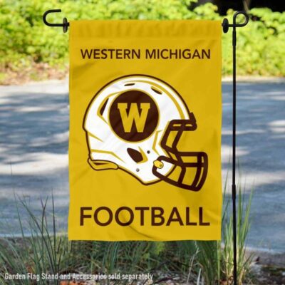 Western Michigan Broncos Helmet Yard Garden Flag GF01328