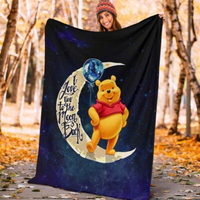 Winnie The Pooh I Love You To The Moon And Back Fleece Blanket H122921 3