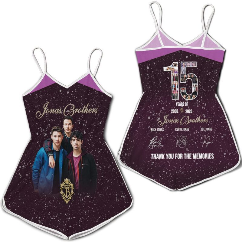 jonas brothers 15 years 2005 2020 nick kevin joe signed thank you for memories 3d t shi jersey Romper RJ04538
