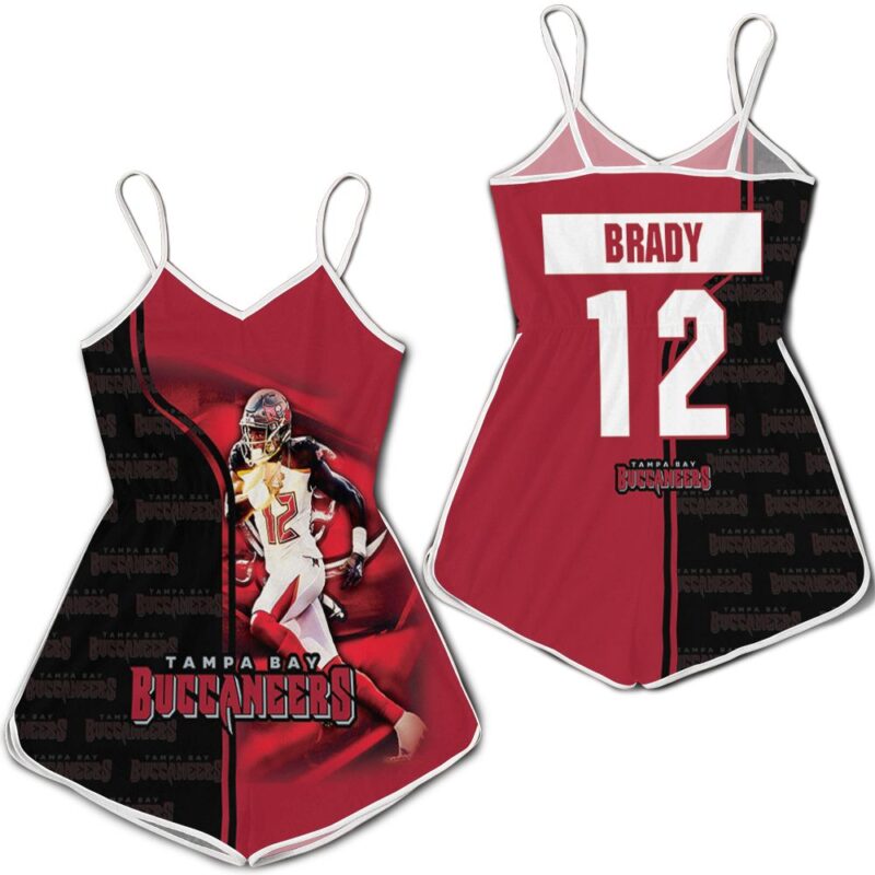 tampa bay buccaneers tom brady running 12 legend for fan Romper RJ03922