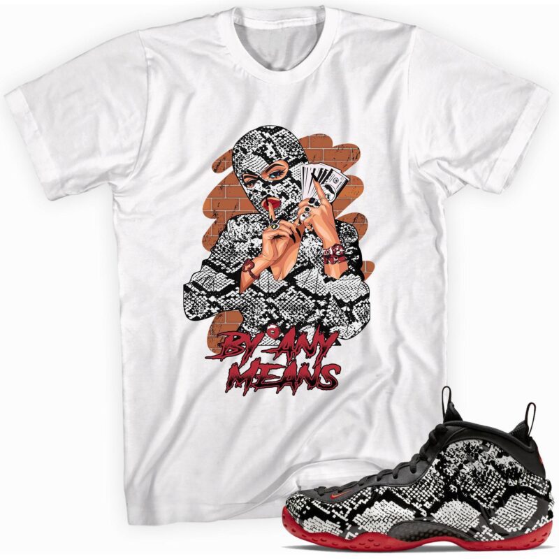 Air Foamposite One Albino Snakeskin T-Shirt - By Any Means Matching Outfits