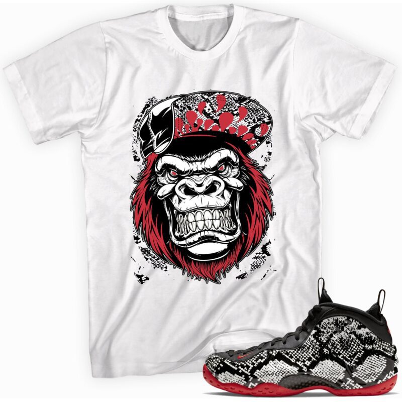 Air Foamposite One Albino Snakeskin T-Shirt - Gorilla Beast Matching Outfits